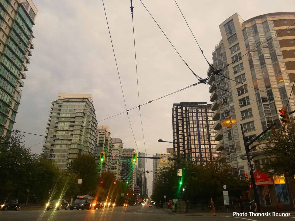 Glass and Silence The Modern Pulse of Downtown Vancouver Photo Thanasis Bounas