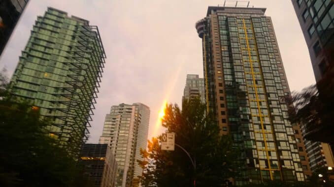 Glass and Silence The Modern Pulse of Downtown Vancouver Photo Thanasis Bounas