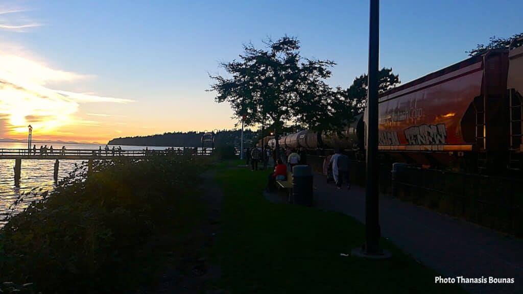 A Romantic Walk by the Rails and Sea Trains, Sunsets, and Shoreline Magic in White Rock - Photo By Thanasis Bounas