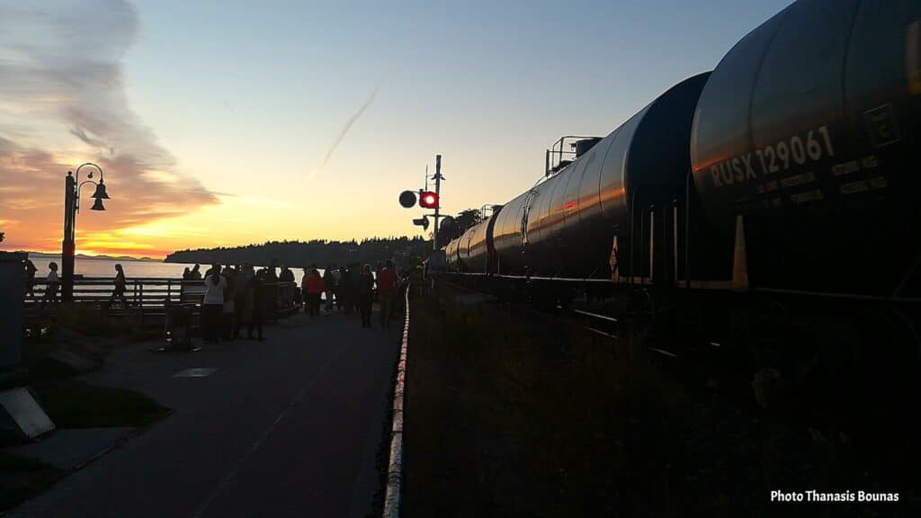 A Romantic Walk by the Rails and Sea Trains, Sunsets, and Shoreline Magic in White Rock - Photo By Thanasis Bounas