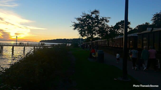A Romantic Walk by the Rails and Sea Trains, Sunsets, and Shoreline Magic in White Rock - Photo By Thanasis Bounas