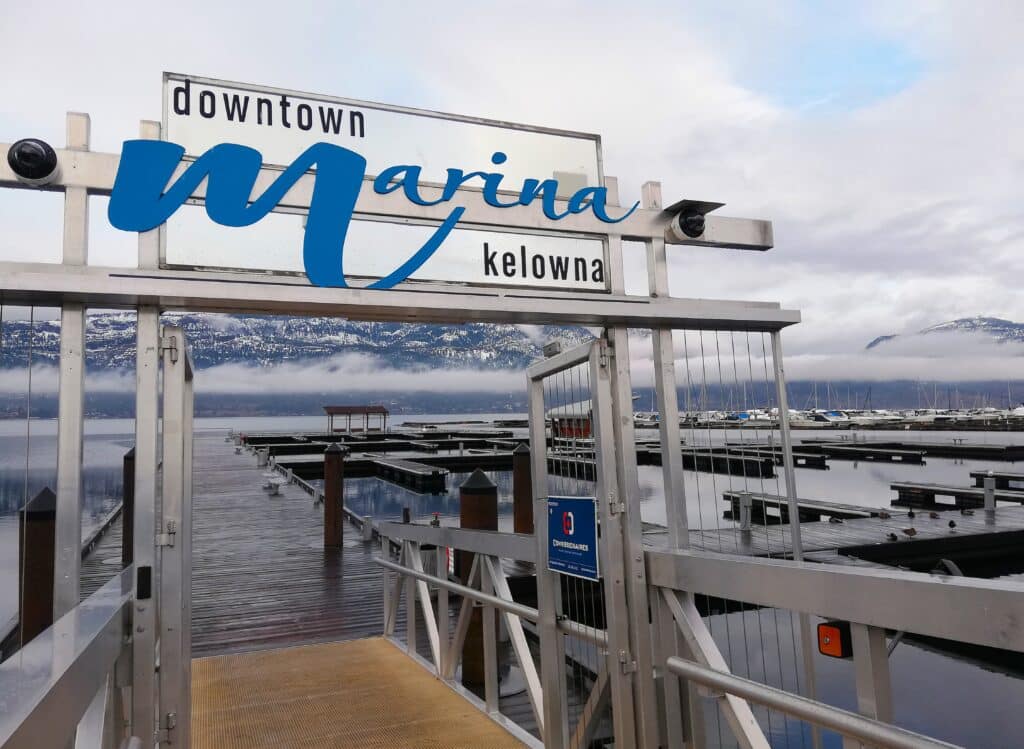 Winter Stillness on Kelowna's Marina Pier - Photo Thanasis Bounas