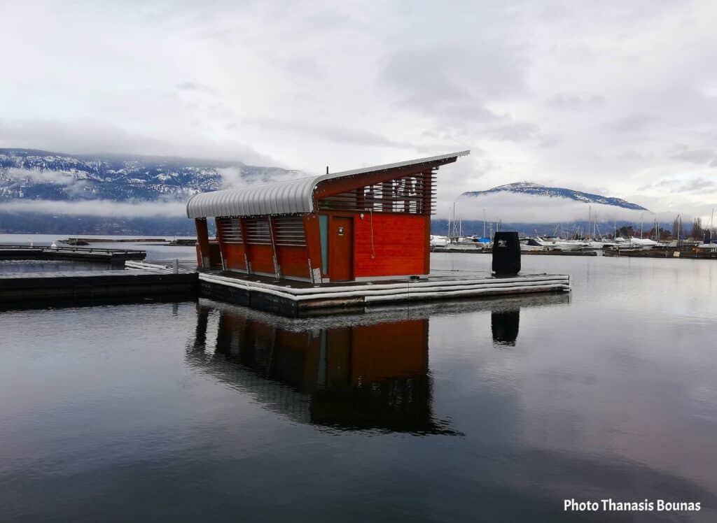 Winter Stillness on Kelowna's Marina Pier - Photo Thanasis Bounas