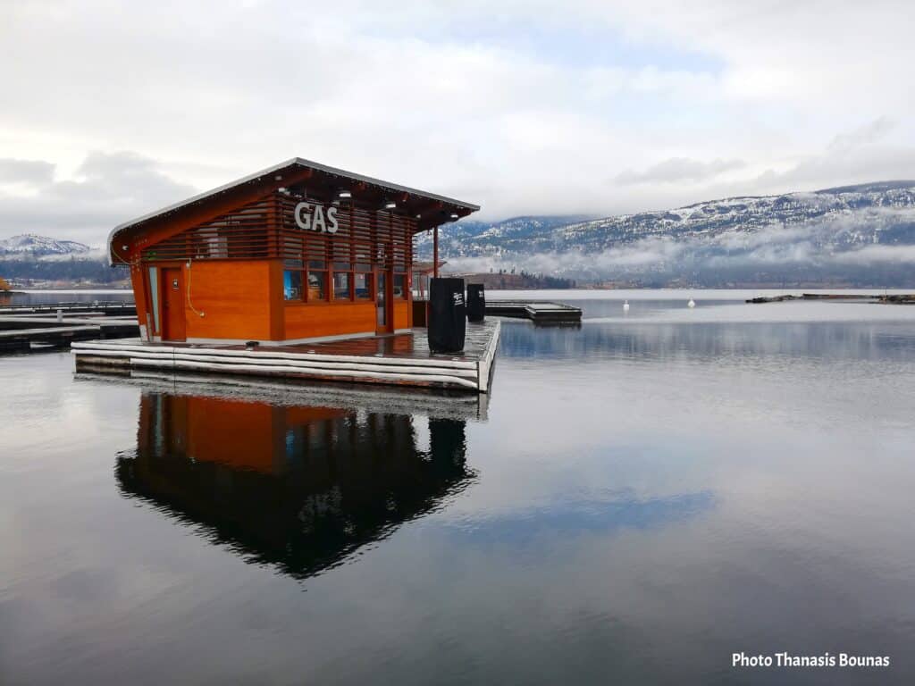 Winter Stillness on Kelowna's Marina Pier - Photo Thanasis Bounas