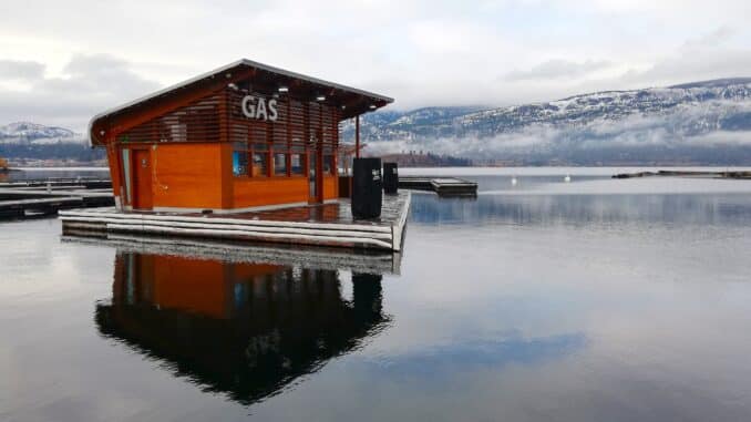 Winter Stillness on Kelowna's Marina Pier - Photo Thanasis Bounas